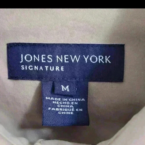 Jones New York Signature Womens Khaki Tactical Style Jacket Military Size Medium - Picture 12 of 15